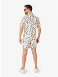 Pride Icons White Button-Up Shirt and Short