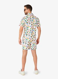 Pride Icons White Button-Up Shirt and Short