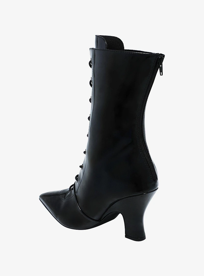 Strange Cvlt Black Victoria Heel Boots