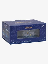 Sailor Moon Blue Floral Food Storage Bowl with Lid and Chopsticks
