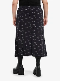 Daisy Street Cherub & Butterfly Slit Midi Skirt Plus Size