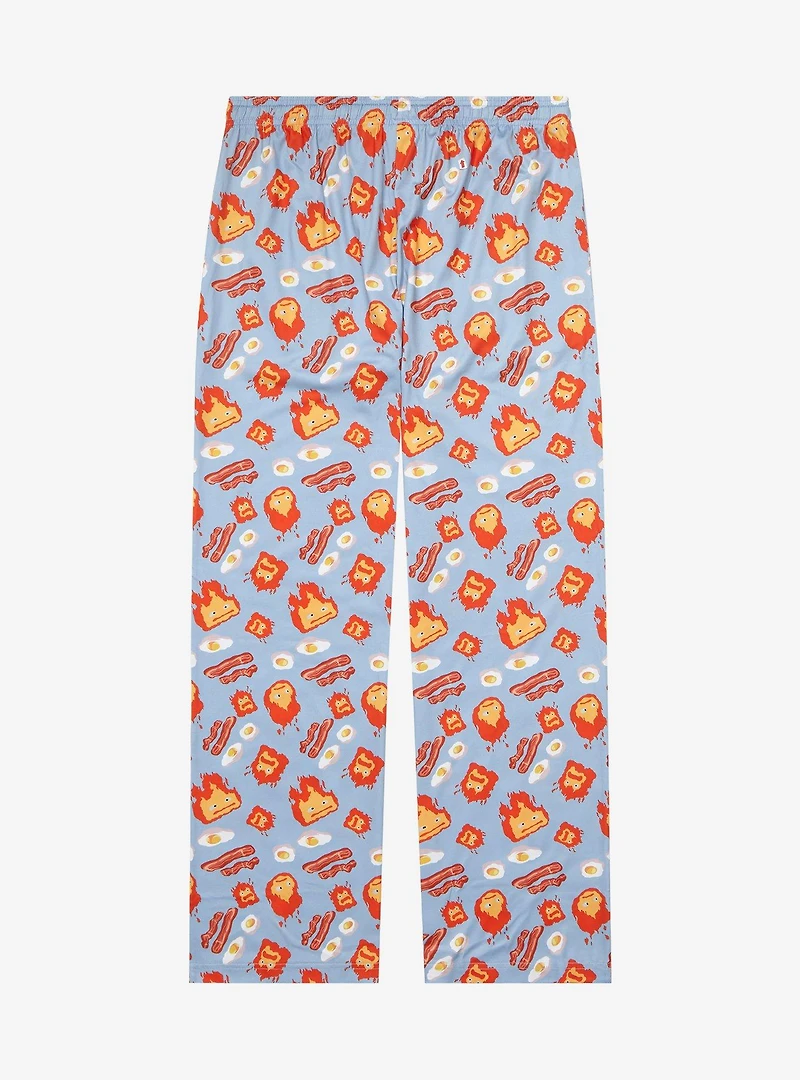 Studio Ghibli Howl’s Moving Castle Calcifer Breakfast Allover Print Sleep Pants - BoxLunch Exclusive