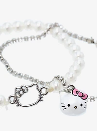 Hello Kitty Bling Pearl Bracelet Set