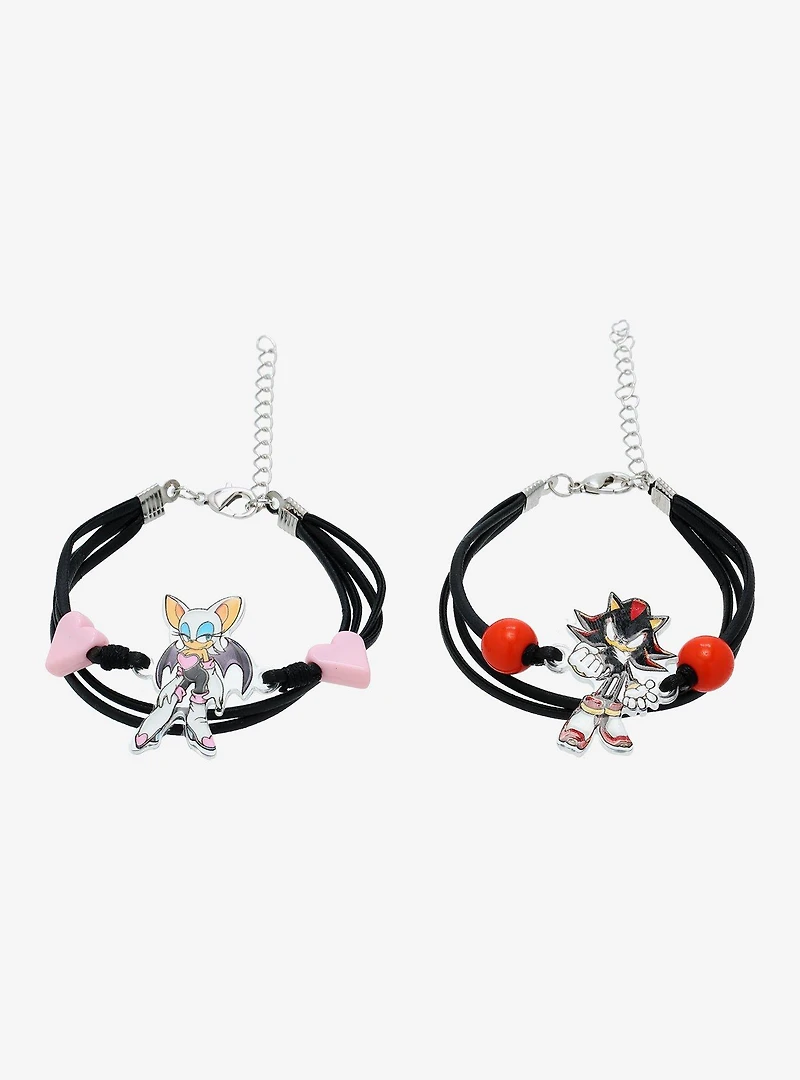 Sonic The Hedgehog Shadow & Rogue Best Friend Bracelet Set