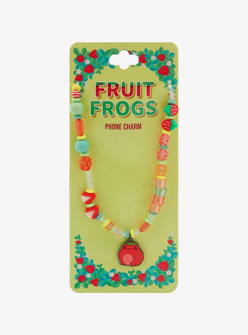 Fruit Frogs Strawberry Frog Beaded Phone Wristlet - BoxLunch Exclusive