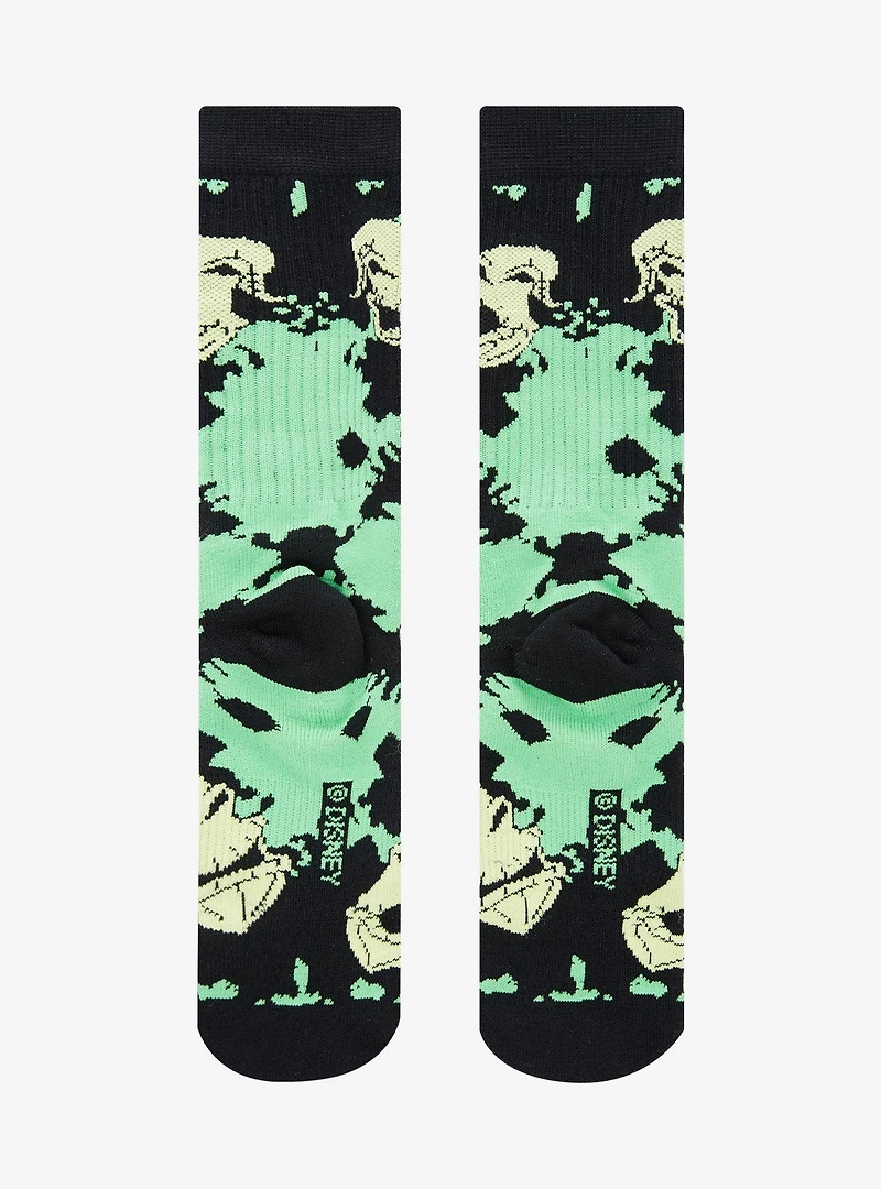 Disney The Nightmare Before Christmas Oogie Boogie Tie-Dye Allover Print Crew Socks - BoxLunch Exclusive