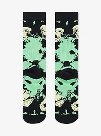 Disney The Nightmare Before Christmas Oogie Boogie Tie-Dye Allover Print Crew Socks - BoxLunch Exclusive