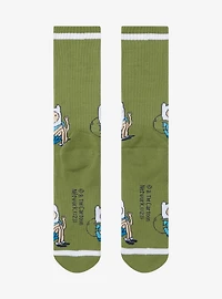 Adventure Time Finn Sitting Allover Print Crew Socks - BoxLunch Exclusive