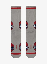 Marvel Deadpool Mask Allover Print Crew Socks - BoxLunch Exclusive
