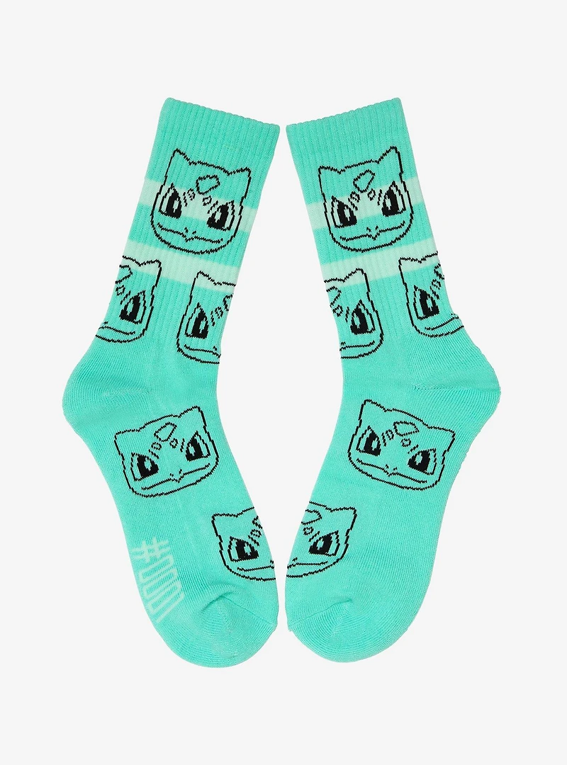 Pokémon Bulbasaur Striped Allover Print Crew Socks - BoxLunch Exclusive