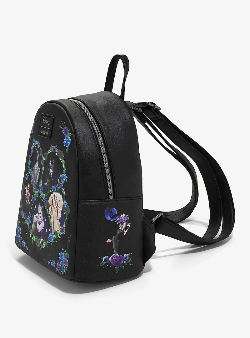 Loungefly Disney Villains Dark Flowers Mini Backpack