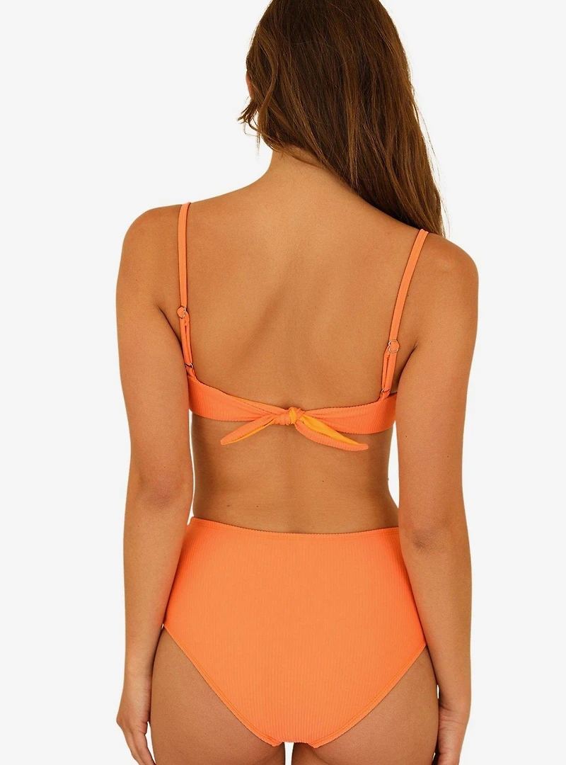 Dippin' Daisy's Balboa Swim Bottom Ginger Orange Ribbed