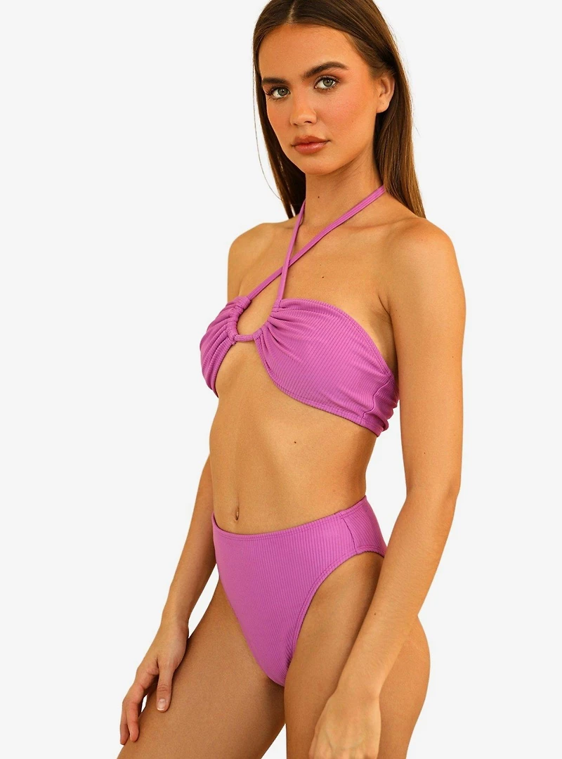 Dippin' Daisy's Seashore Swim Bottom Vivid Violet Ribbed