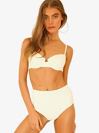 Dippin' Daisy's Balboa Swim Bottom Cloud White Ribbed