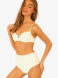 Dippin' Daisy's Balboa Swim Bottom Cloud White Ribbed