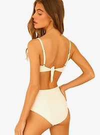 Dippin' Daisy's Balboa Swim Bottom Cloud White Ribbed