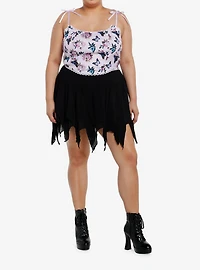 Thorn & Fable Butterfly Ribbon Girls Crop Corset Plus Size