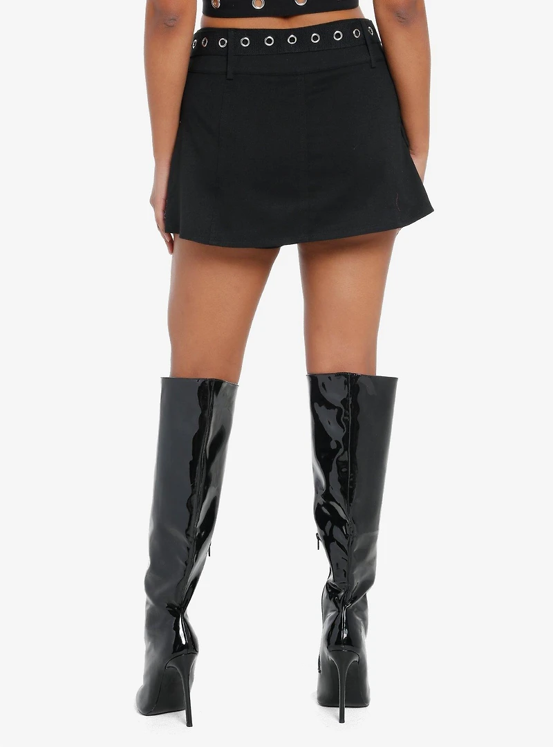 Social Collision Star Belt Mini Skort