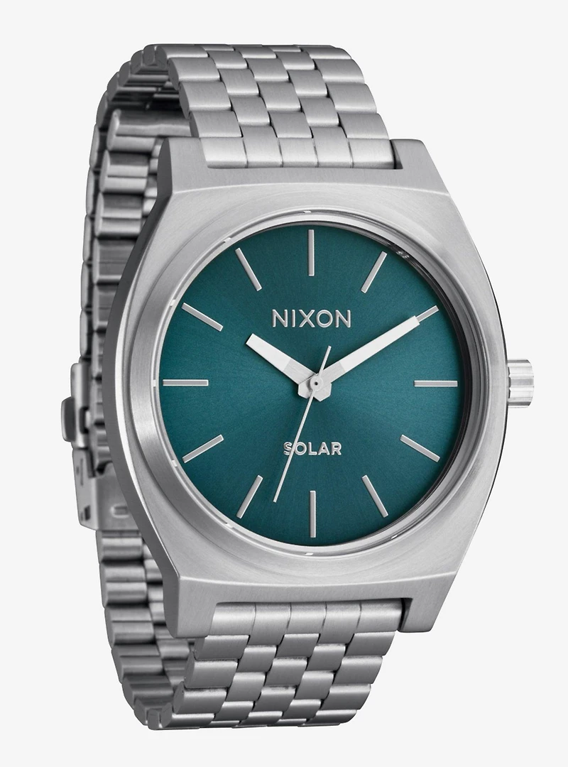 Nixon Time Teller Solar Silver x Dusty Blue Sunray Watch