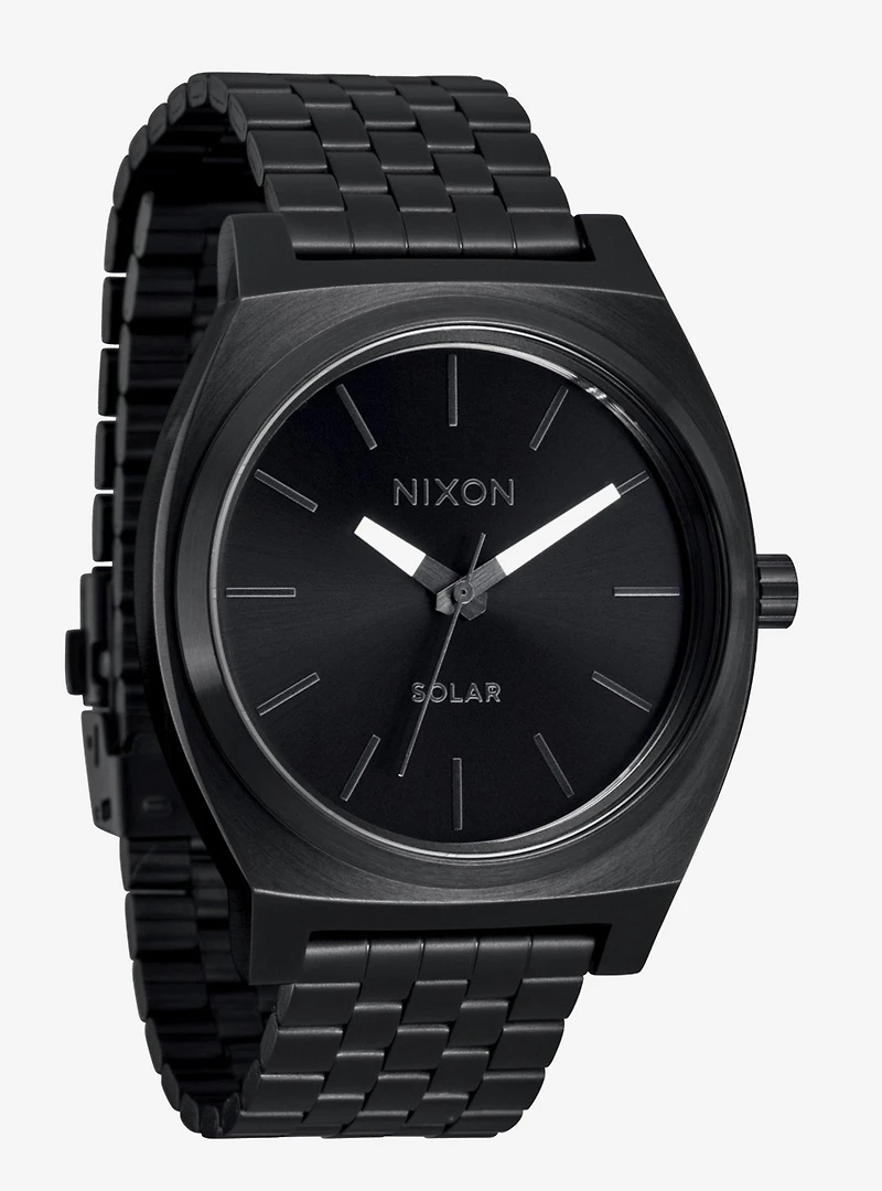Nixon Time Teller Solar All Black x White Watch