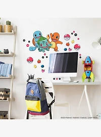 Pokémon Squirtle Charmander Bulbasaur Peel & Stick Giant Wall Decals