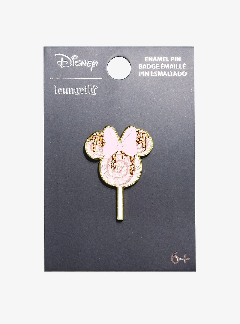Loungefly Disney Minnie Mouse Pink Lollipop Enamel Pin - BoxLunch Exclusive