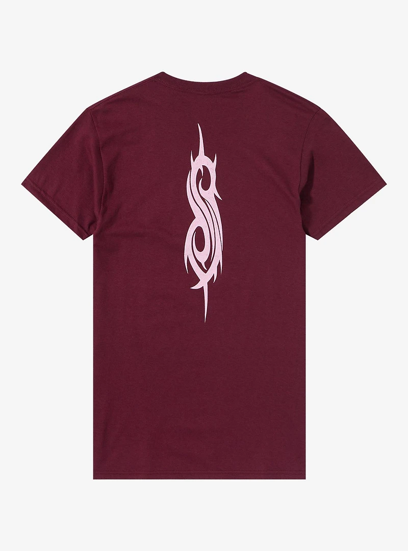 Slipknot The End, So Far Burgundy Boyfriend Fit Girls T-Shirt