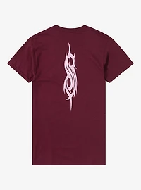 Slipknot The End, So Far Burgundy Boyfriend Fit Girls T-Shirt