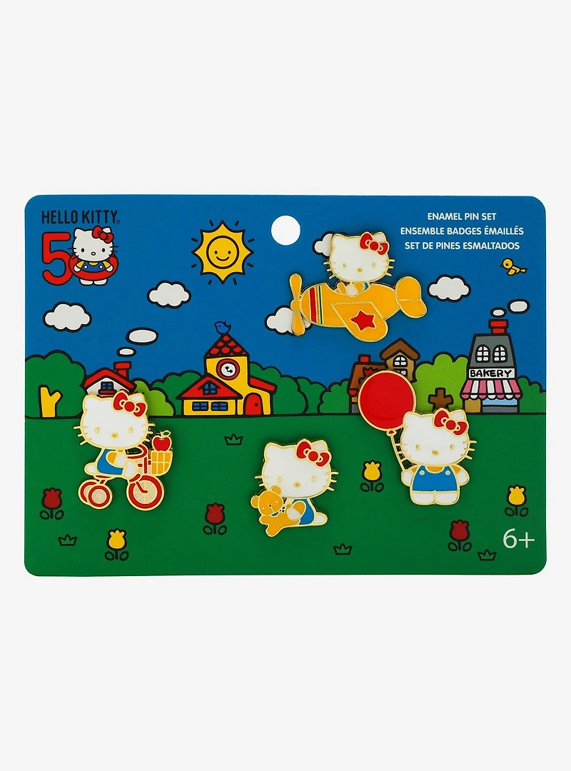 Loungefly Sanrio Hello Kitty 50th Anniversary Enamel Pin Set