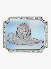 Loungefly Disney100 The Lion King Mufasa and Simba Sketch Lenticular Pin - BoxLunch Exclusive