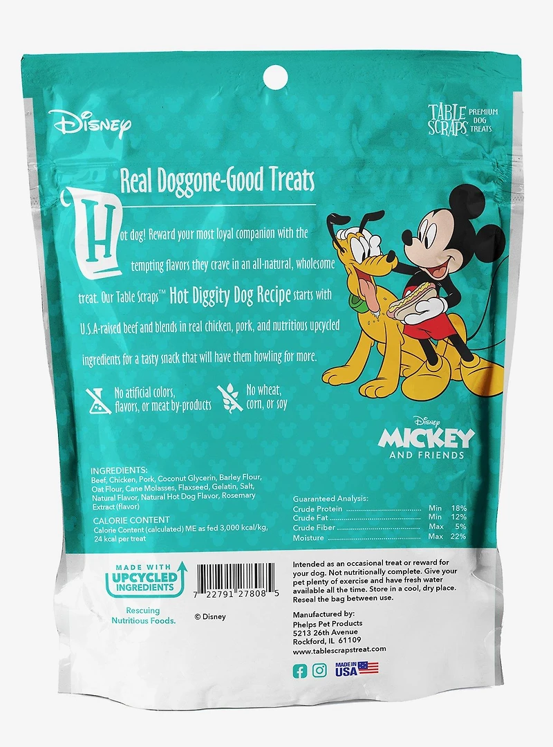 Disney Pluto Table Scraps Hot Diggity Dog Recipe Dog Treats 5 oz. (3-Pack)