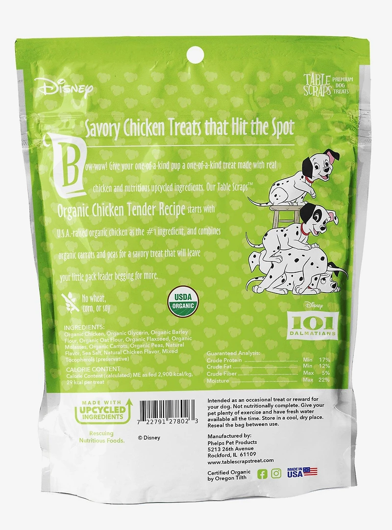 Disney 101 Dalmatians Table Scraps Organic Chicken Tender Dog Treats 5 oz. (2-Pack)
