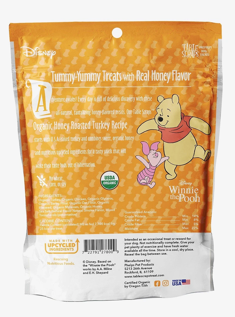 Disney Winnie the Pooh Table Scraps Organic Honey Roasted Turkey Dog Treats 5 oz. (3-Pack)