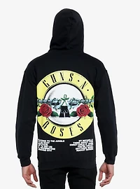 Guns N' Roses Appetite For Destruction Track List ZIp-Up Hoodie