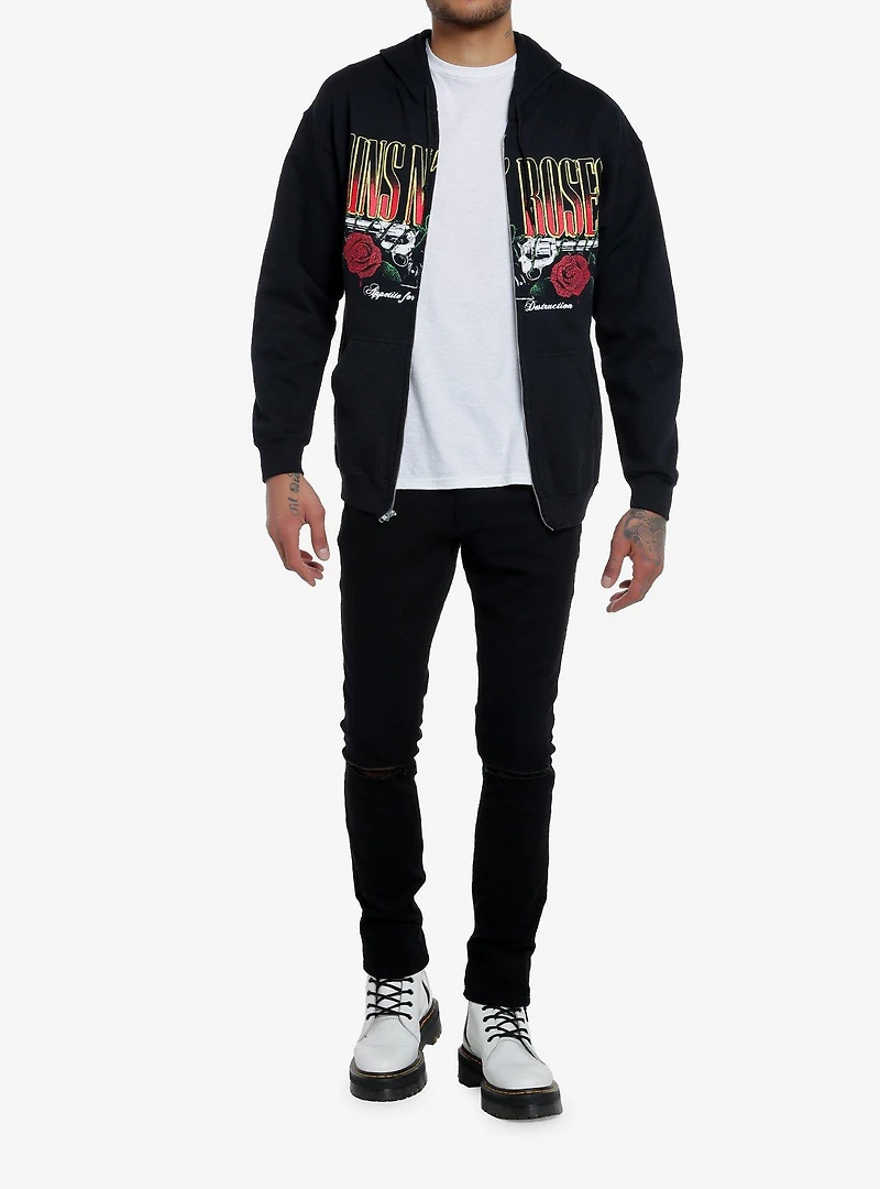 Guns N' Roses Appetite For Destruction Track List ZIp-Up Hoodie