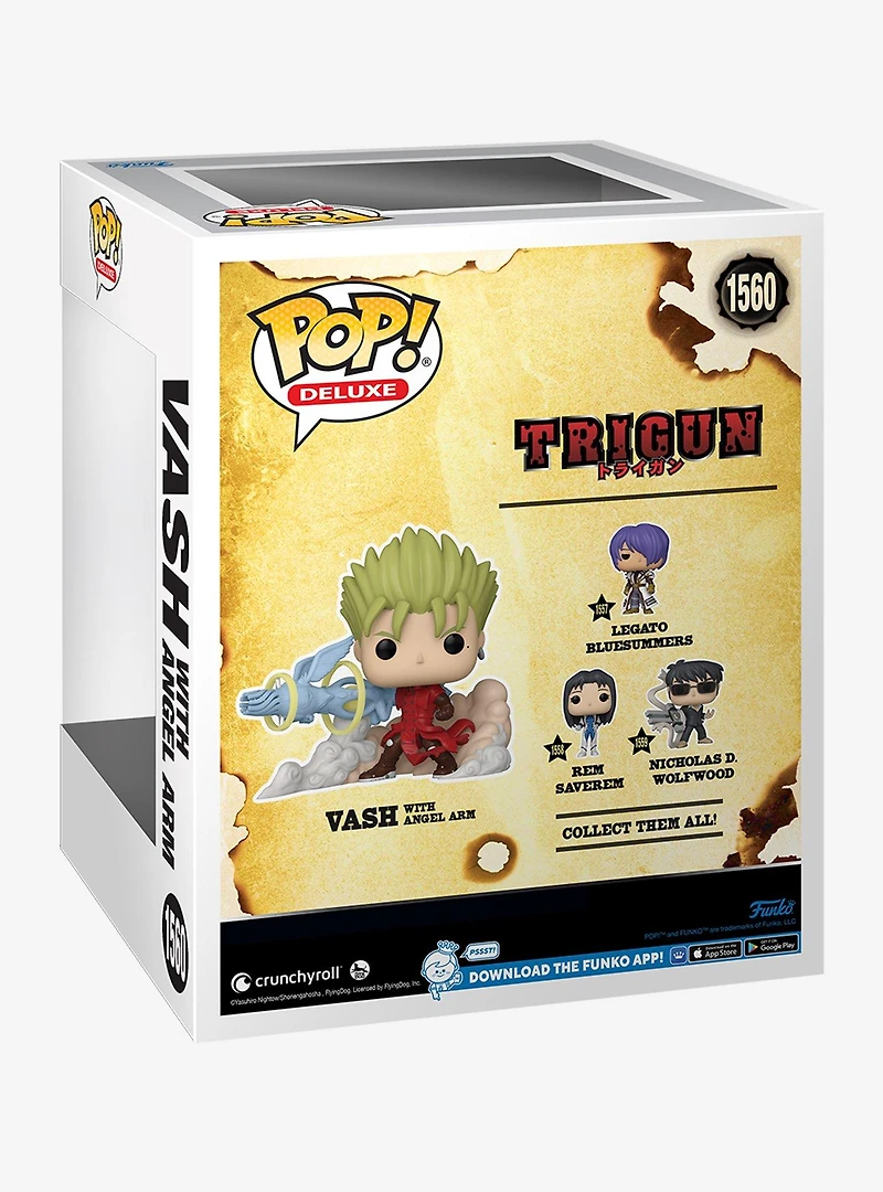 Funko Pop! Deluxe Trigun Vash with Angel Arm Glow-in-the-Dark Vinyl Figure