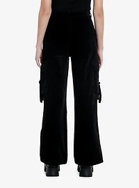 Black Corduroy Strap Carpenter Pants