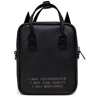 DC Comics Batman Embossed Armor Texture Black Crossbody Bag