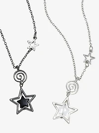 Social Collision Star Swirl Best Friend Necklace Set