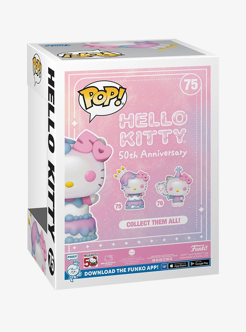 Funko Pop! Sanrio Hello Kitty 50th Anniversary Cake Pearlized Vinyl Figure