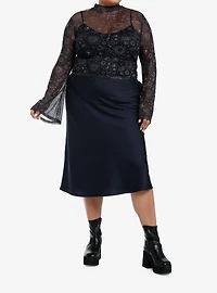 Daisy Street Celestial Print Girls Twofer Long-Sleeve Top Plus Size