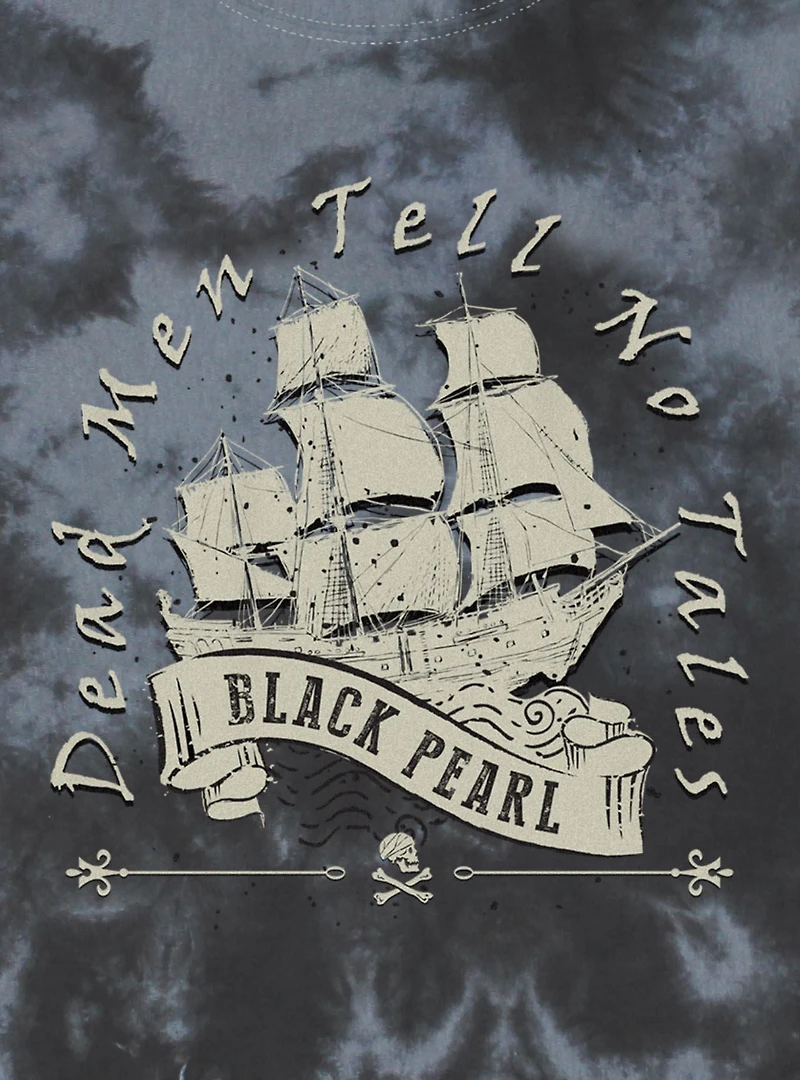 Disney Pirates Of The Caribbean Vintage Black Pearl Tie-Dye T-Shirt