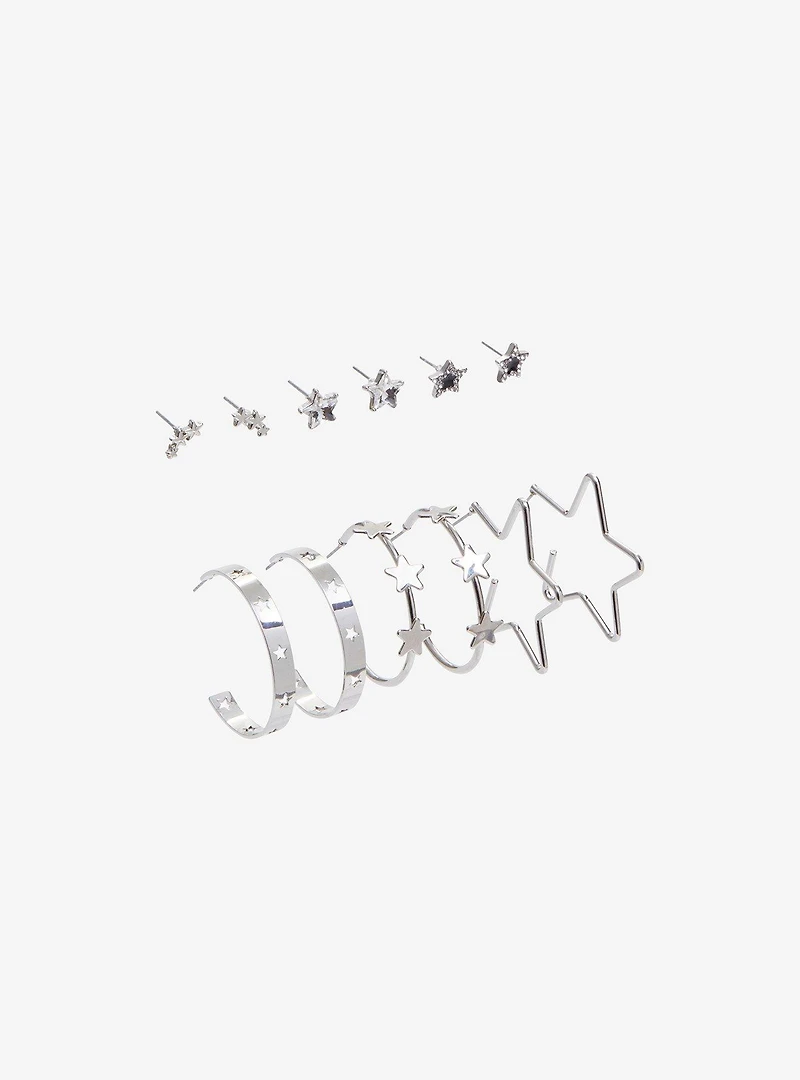 Social Collision Star Studs & Hoops Earring Set