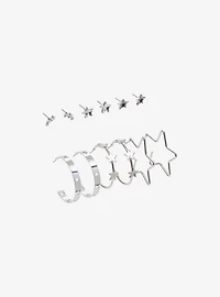 Social Collision Star Studs & Hoops Earring Set