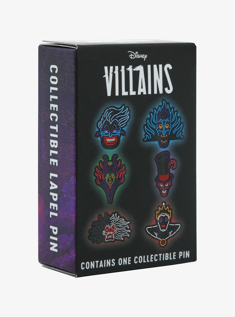 Disney Villains Neon Characters Blind Box Enamel Pin