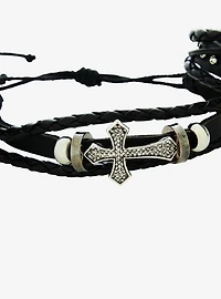 Social Collision Skull Cross Cuff Set