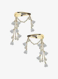 Thorn & Fable Ivory Flower Drops Hair Clip Set