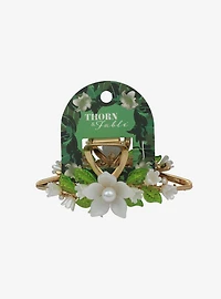 Thorn & Fable White Flower Claw Hair Clip