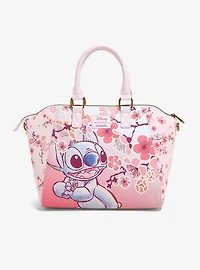 Loungefly Disney Stitch Cherry Blossoms Satchel Bag