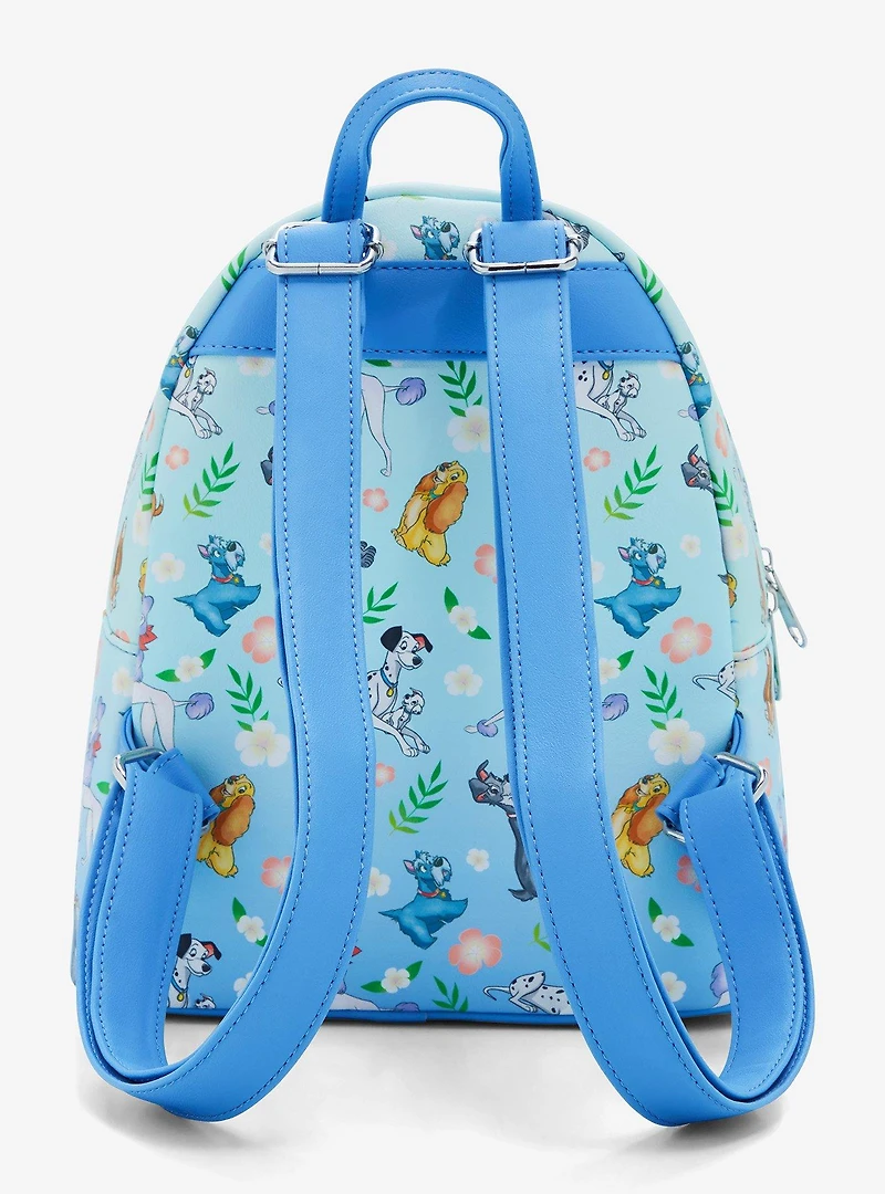 Loungefly Disney Dogs Floral Mini Backpack